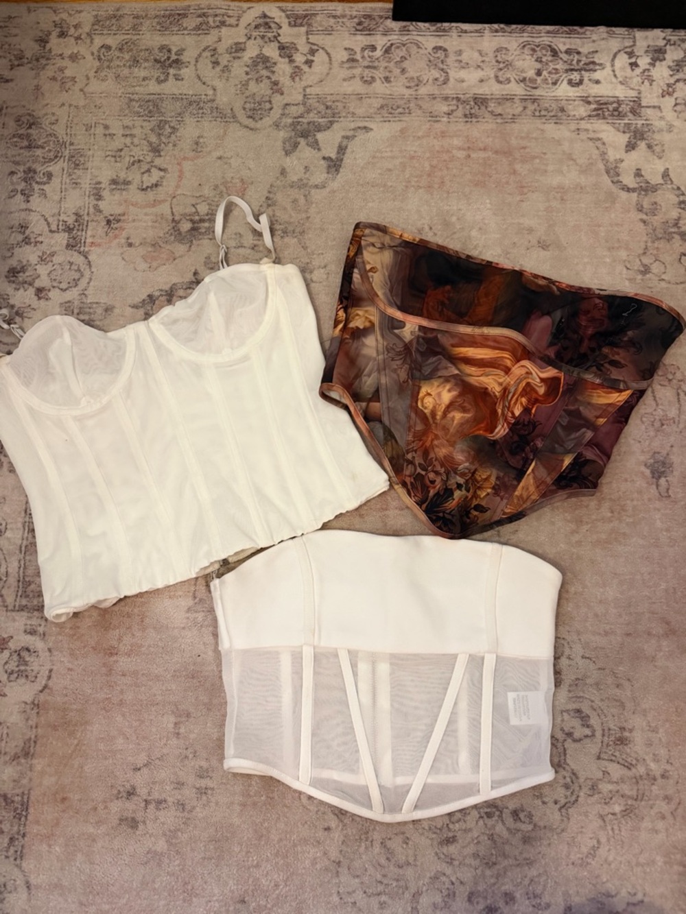 White Fox Boutique White Corset-Style Bustier Top